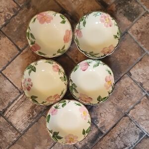 Franciscan Desert Rose Earthenware Dessert Bowls Set Of 5